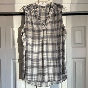 Pleione plaid sleeveless top